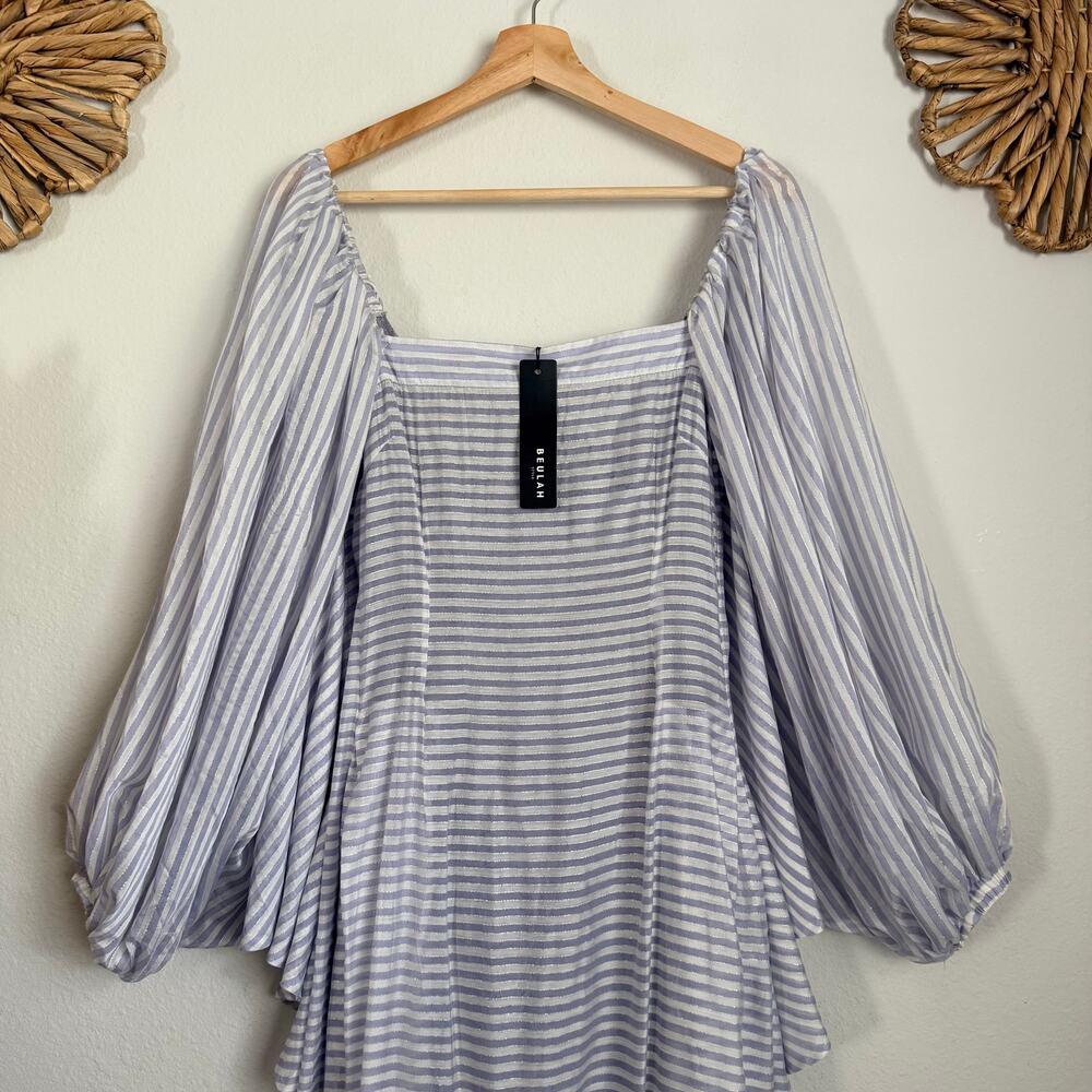 Beulah maxi dress balloon sleeves striped boho Small - Picture 4 of 11
